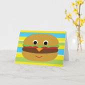 Retro Cheeseburger Kaart (Gele Bloem)
