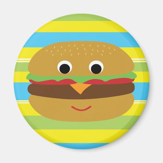 Retro Cheeseburger Magneet (Voorkant)