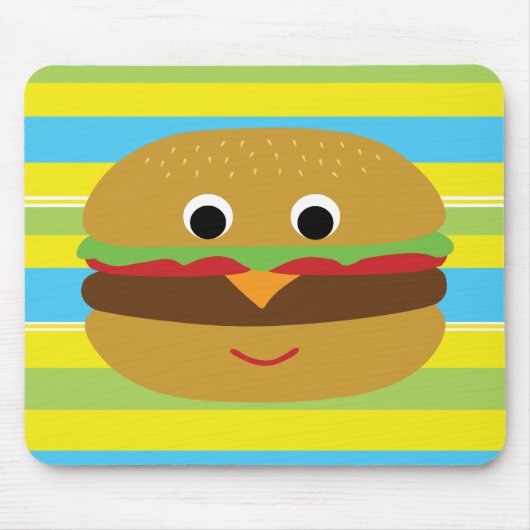 Retro Cheeseburger Muismat (Voorkant)