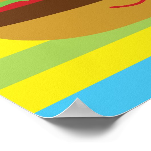 Retro Cheeseburger Poster (Hoek)