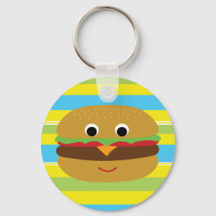 Retro Cheeseburger Sleutelhanger