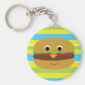 Retro Cheeseburger Sleutelhanger (Voorkant)