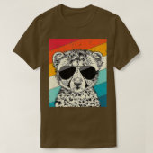 Retro  Cheetah met zonnebril Wild Life Lo T-shirt (Design voorkant)