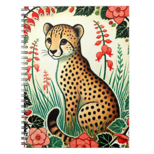 Retro Cheetah Notitieboek