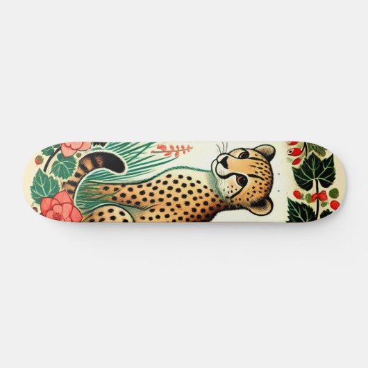 Retro Cheetah Persoonlijk Skateboard (Horizontaal)
