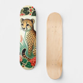 Retro Cheetah Persoonlijk Skateboard (Voorkant)
