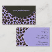 Retro Cheetah Skin-patroonprofielkaarten Visitekaartje (Voorkant / Achterkant)