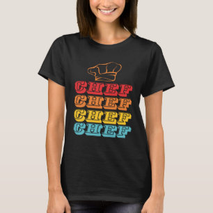 Retro Chef Koken Culinair eten T-shirt