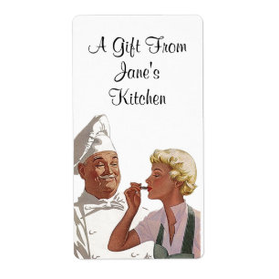 Retro Chef Labels Label Cadeaus van Keuken Cadeau