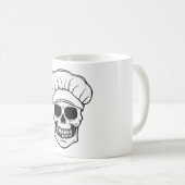Retro Chef Skull Halloween Cooking Gift Koffiemok (Voorkant rechts)