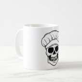 Retro Chef Skull Halloween Cooking Gift Koffiemok (Voorkant links)
