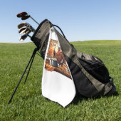 Retro Chef Turkije Thanksgiving Classic T-shirt Golfhanddoek (Groen)