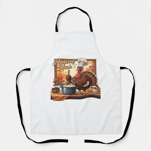 Retro Chef Turkije Thanksgiving Classic T-shirt Schort (Voorkant)