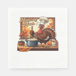 Retro Chef Turkije Thanksgiving Classic T-shirt Servet