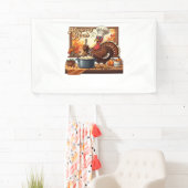 Retro Chef Turkije Thanksgiving Classic T-shirt Spandoek (Insitu)