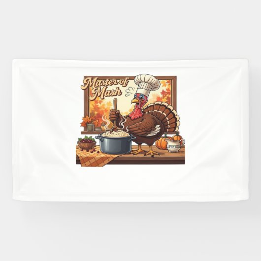 Retro Chef Turkije Thanksgiving Classic T-shirt Spandoek (Horizontaal)