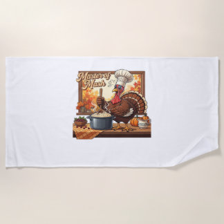 Retro Chef Turkije Thanksgiving Classic T-shirt Strandlaken