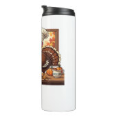 Retro Chef Turkije Thanksgiving Classic T-shirt Thermosbeker (Geroteerd rechts)