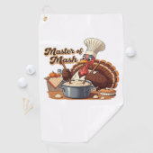 Retro Chef Turkije Thanksgiving Oversized T-shirt Golfhanddoek (Insitu)