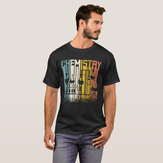 Retro  chemicus t-shirt (Voorkant volledig)