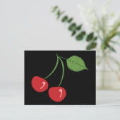 Retro Cherries Briefkaart (Staand voorkant)