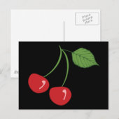 Retro Cherries Briefkaart (Voorkant / Achterkant)