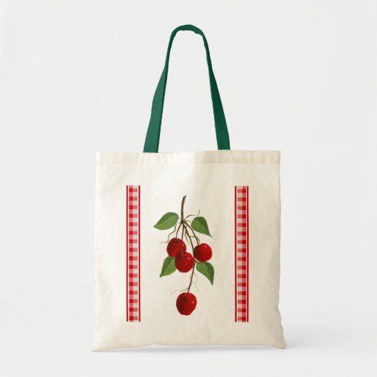 Retro Cherries Canvas tas (Voorkant)
