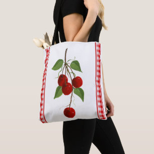 Retro Cherries Canvas tas