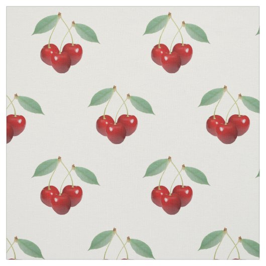 Retro Cherries Fabric Stof (Swatch)
