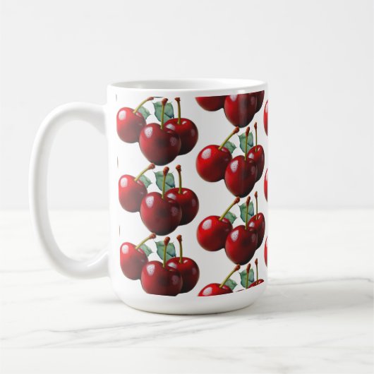 Retro Cherries fresh picked  Koffiemok (Links)