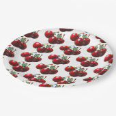 Retro Cherries fresh picked Papieren Bordje (Gekanteld)
