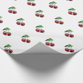 Retro Cherries Gift Wrap Cadeaupapier (Hoek)