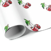 Retro Cherries Gift Wrap Cadeaupapier (Rol Hoek)