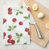 Retro Cherries Kitchen Towel Theedoek (Quarter Fold)