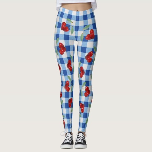 Retro Cherries Leggings (Voorkant)