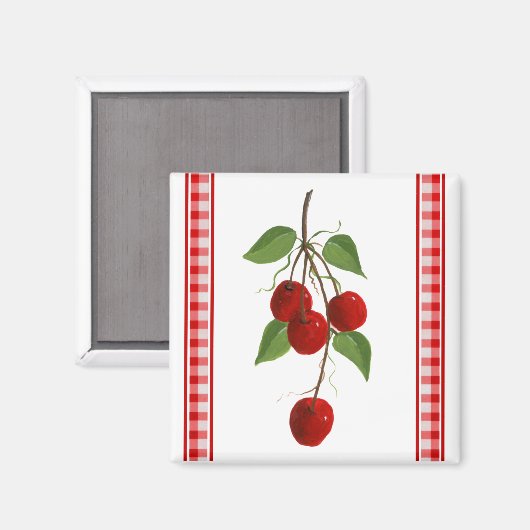 Retro Cherries Magnet (Voorkant / Achterkant)