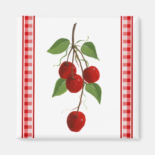Retro Cherries Magnet (Voorkant)