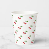 Retro Cherries Pattern Cup Papieren Bekers (Achterkant)