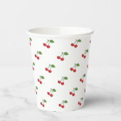 Retro Cherries Pattern Cup Papieren Bekers (Links)