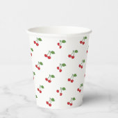 Retro Cherries Pattern Cup Papieren Bekers (Rechts)