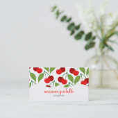 Retro Cherries Professional Visitekaartje (Staand voorkant)