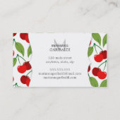 Retro Cherries Professional Visitekaartje (Achterkant)