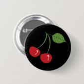 Retro Cherries Ronde Button 5,7 Cm (Voorkant /achterkant)