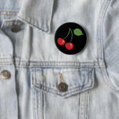 Retro Cherries Ronde Button 5,7 Cm (In situ)