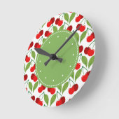 Retro Cherries Ronde Klok (Hoek)