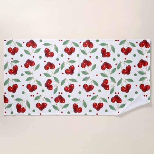 Retro Cherries Strandlaken (Voorkant)