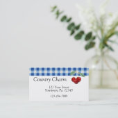 Retro Cherries Visitekaartje (Staand voorkant)