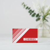 retro CHERRIES Visitekaartje (Staand voorkant)