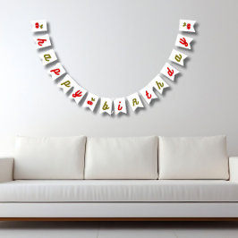 Retro Cherry 1e Verjaardag Vlaggetjes