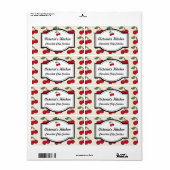 Retro Cherry - Aangepaste keuken-cadeaulabels voor Etiket (Full Sheet)